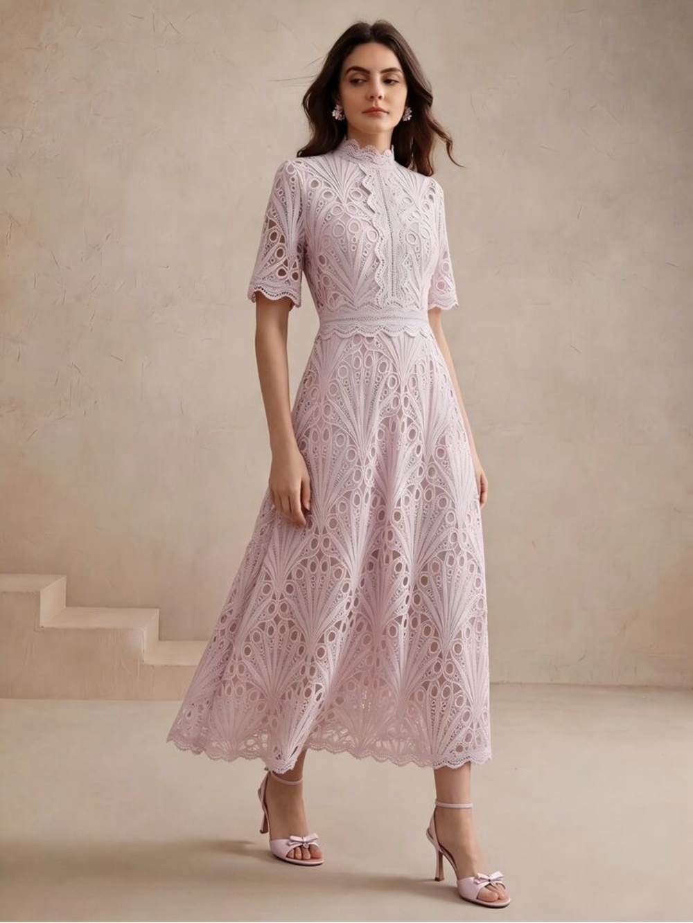 Anewsta Lace Midi Dress S NWT